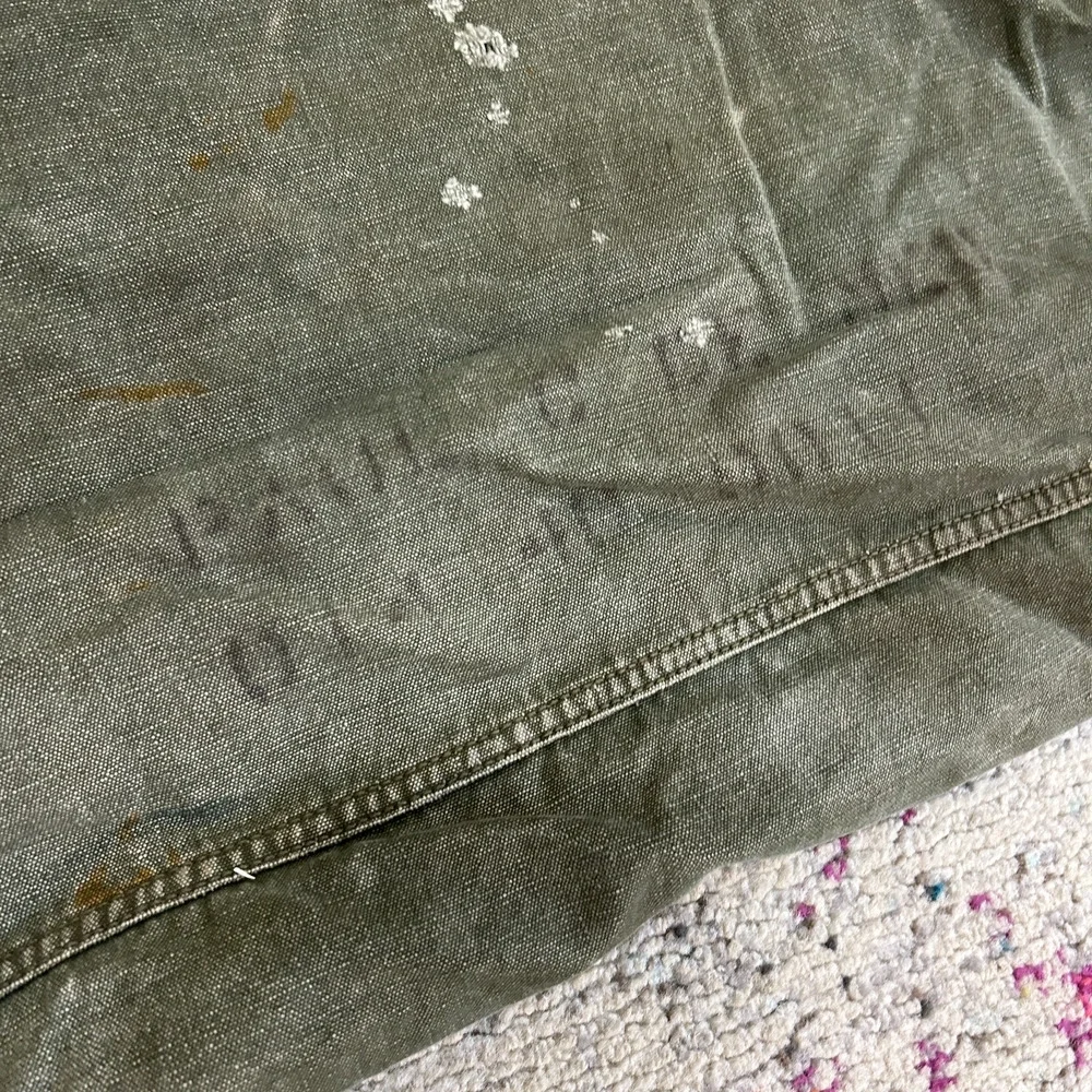 Vintage US Military Canvas Duffel Sea Bag Olive Drab Army Green USGI Gear